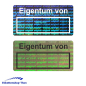 Preview: Hologramm VOID - Sicherheitsetiketten "Eigentum von" auf Rolle - 40 x 20 mm - 1000 Stück - außen